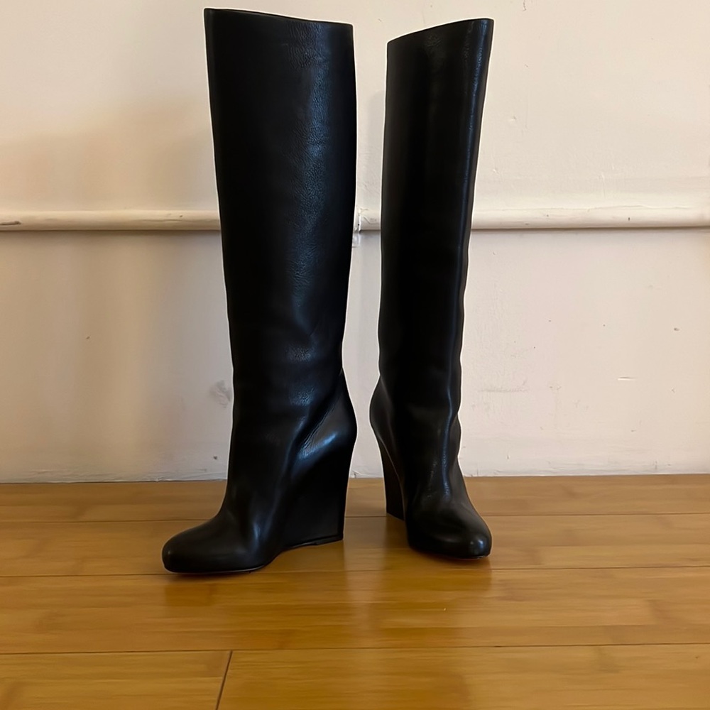 Christian Louboutin tall wedge boots
